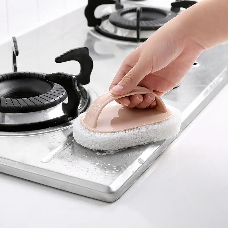 Household Cleaning Brush with Decontamination Sponge