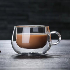 Creative Double-Wall Borosilicate Glass Coffee Mug